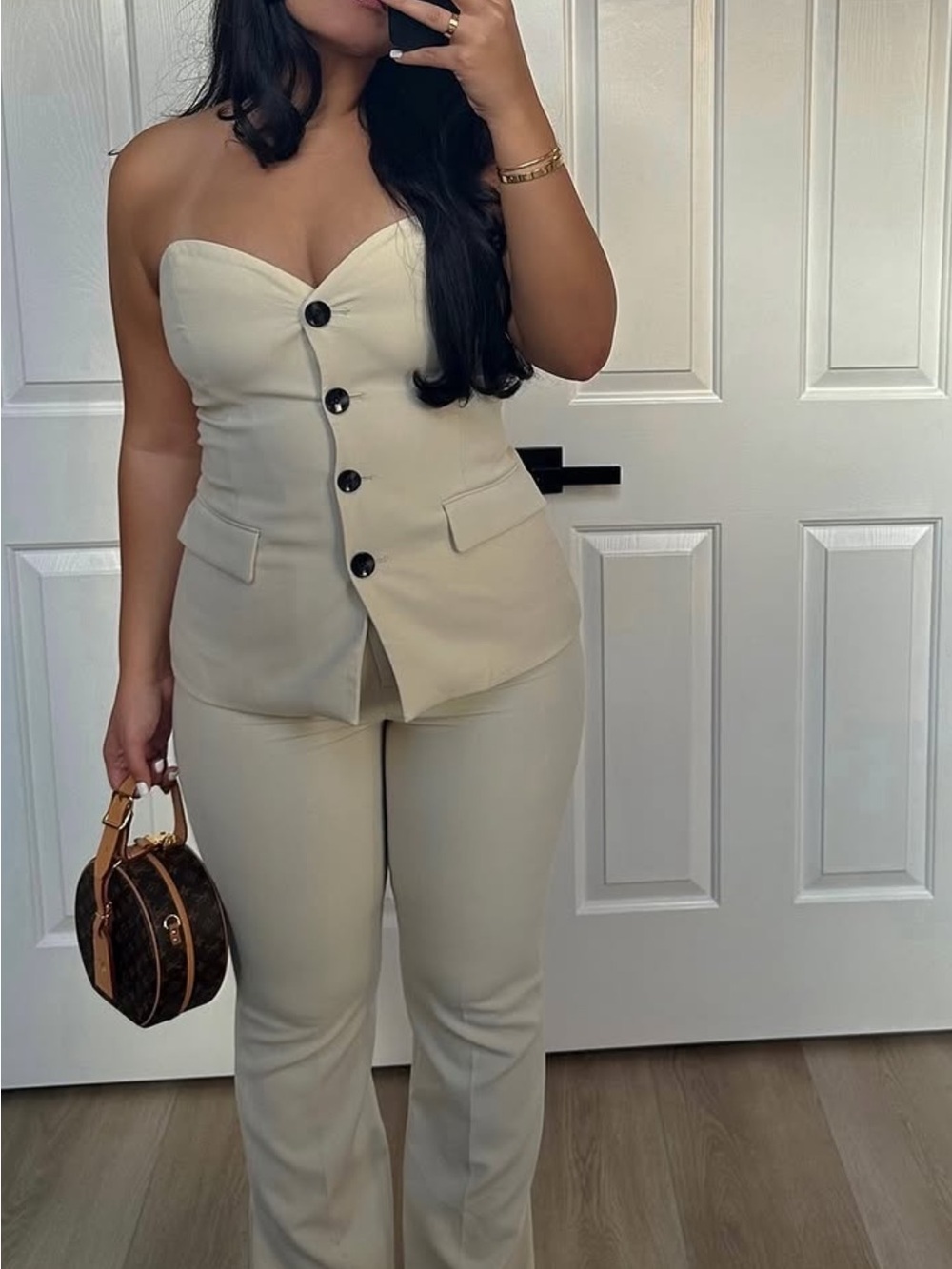 Zara Cream Corset Top & Pants Swt